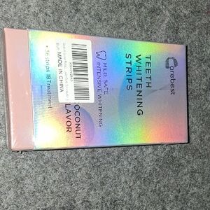 Teeth Whitening Strips – Iridescent Pink Packaging, Coconut Flavor